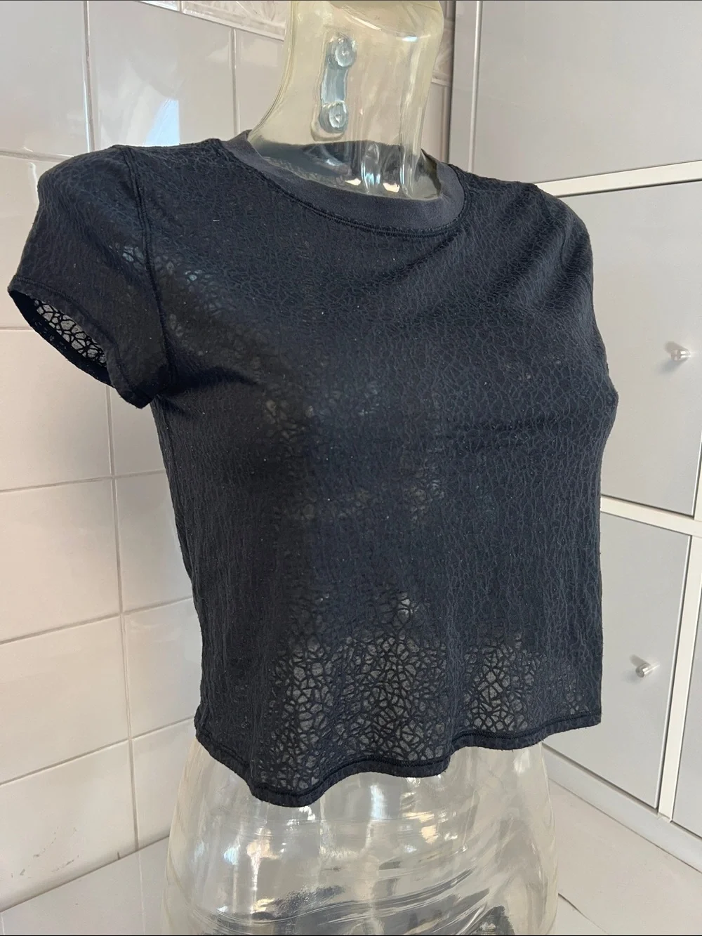 Lululemon Cates Camo Veil Baby Tee S GUC